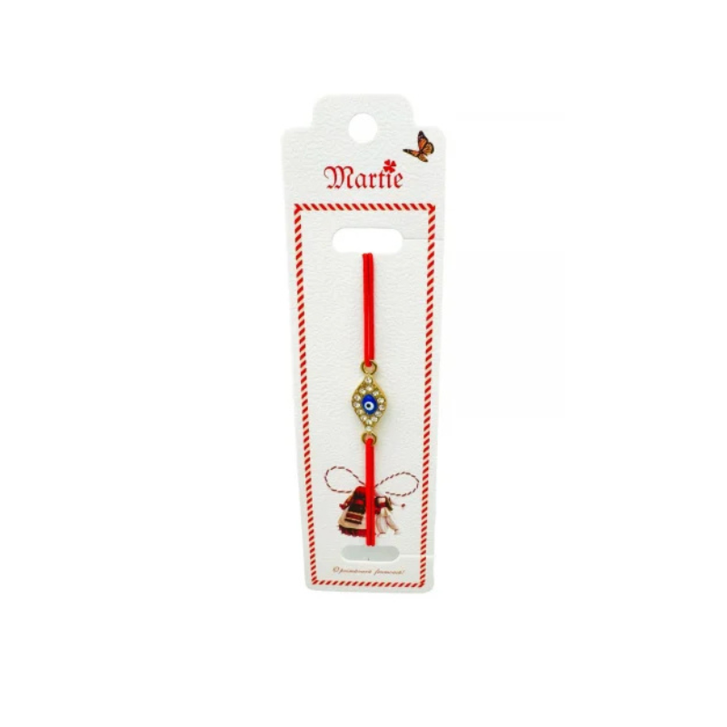 Bratara Martisor, Talisman Norocos, snur rosu elastic, model 2025 [3]