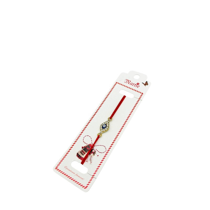 Bratara Martisor, Talisman Norocos, snur rosu elastic, model 2025 [2]