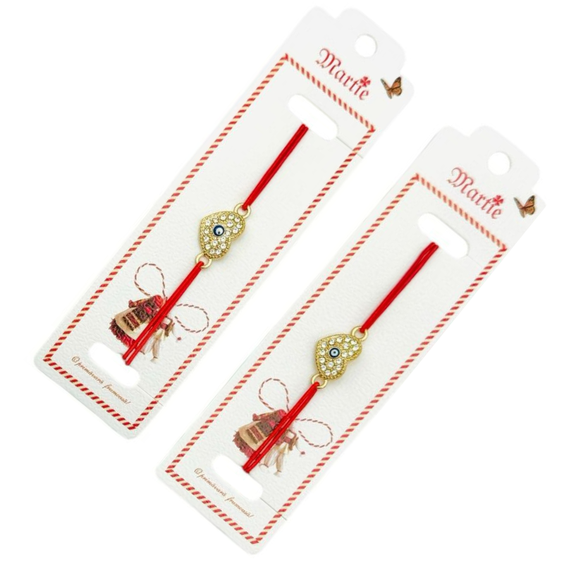 Bratara Martisor, True Love, snur rosu elastic, model 2025 [3]