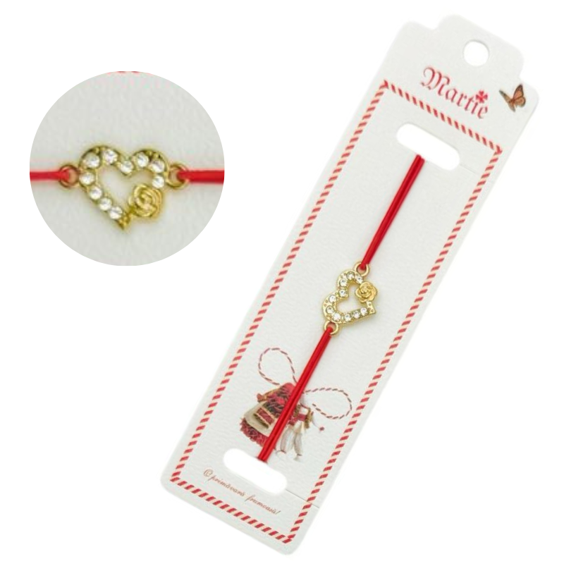Bratara Martisor, True Love, snur rosu elastic, model 2025 [1]