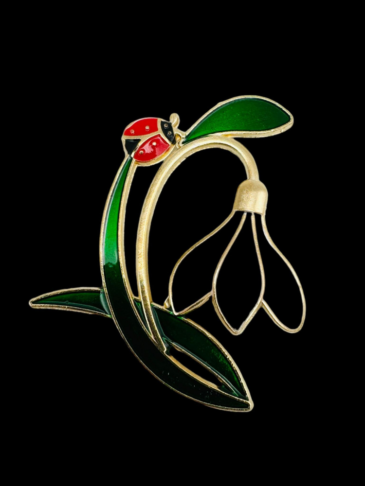 Set 10 Brosa Martisor marime mare, Ghiocel Gingas, editie 2025, 6×5cm [1]