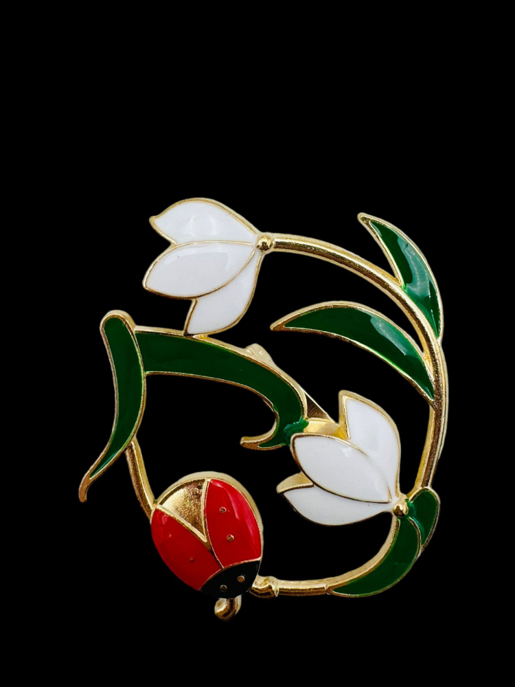 Set 10 Brosa Martisor, marime mare, Ghiocel Norocos, editie 2025, 6×5cm [1]