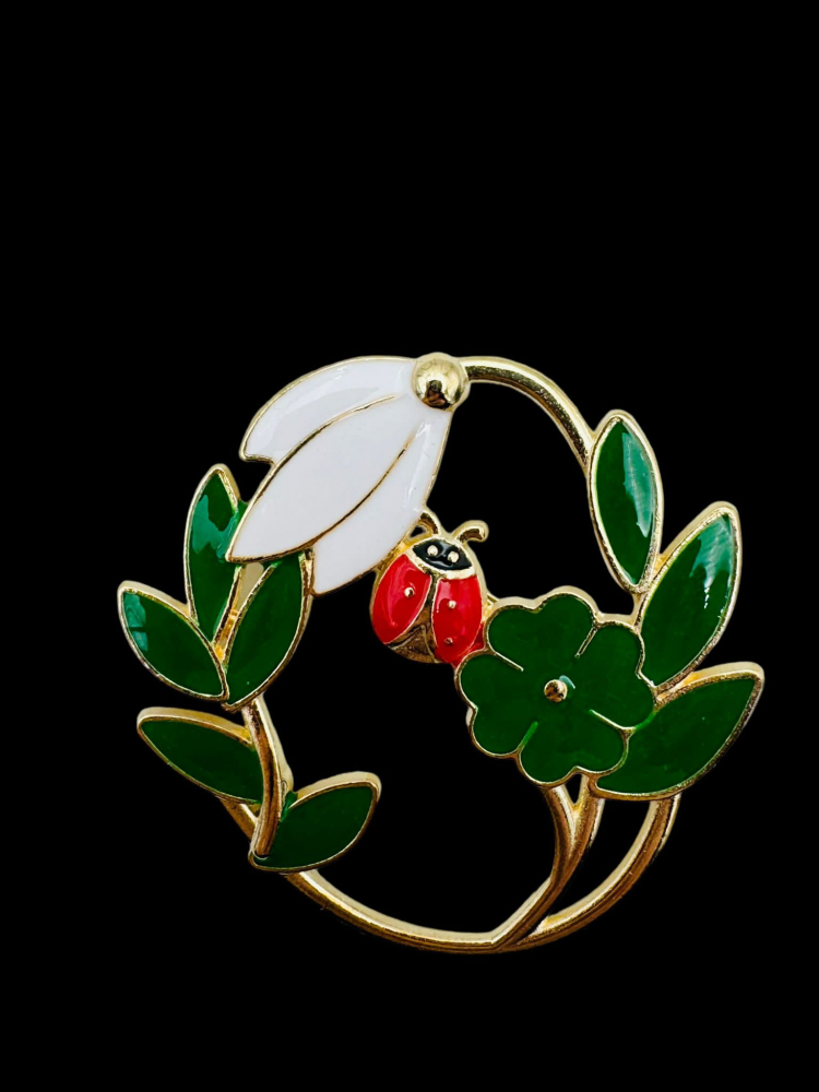 Set 10 Brosa Martisor, marime mare, Ghiocel Norocos, editie 2025, 6×5cm [1]
