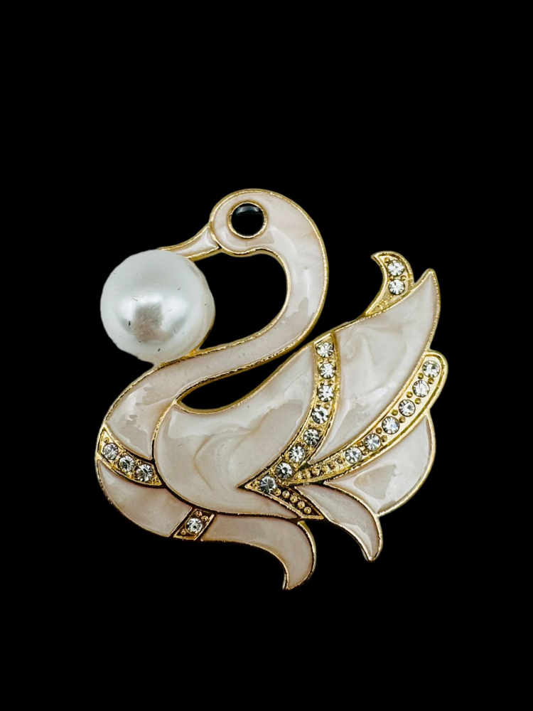 Set 10 Brosa Martisor, marime mare, Lebada Eleganta, editie 2025, 6×5cm [1]