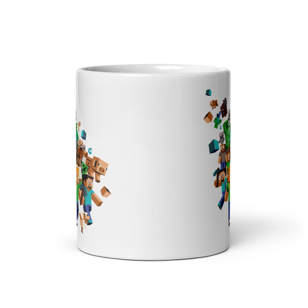 Cana ceramica cu lumea pixelata – Cadou special – 330 ml  [5]