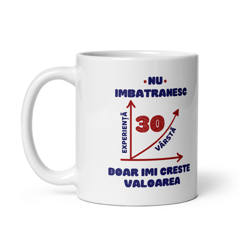 Cana ceramica cu mesaj motivational – Valoarea creste in timp – 330 ml  [3]