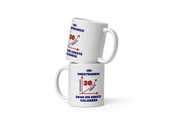 Cana ceramica cu mesaj motivational – Valoarea creste in timp – 330 ml  [1]