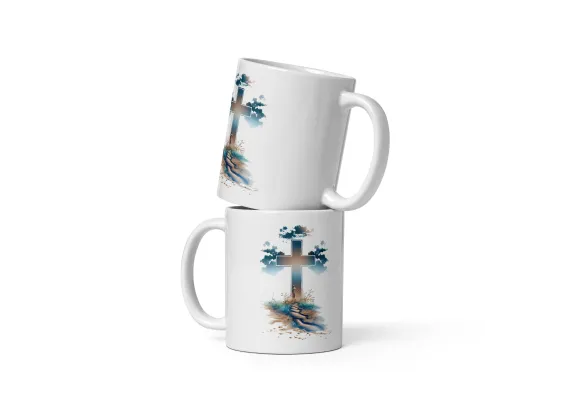 Cana ceramică cu simbol al credinței – Cadou special – 330 ml  [1]