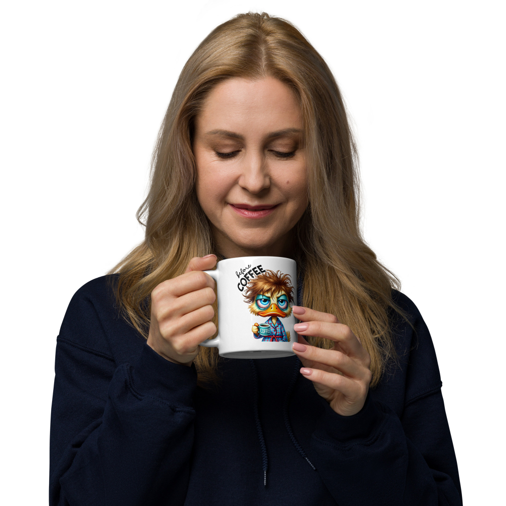 Cana cu Doua Fete, 330 ml, ceramica – Starea sincera dinainte și de după cafea,  [3]