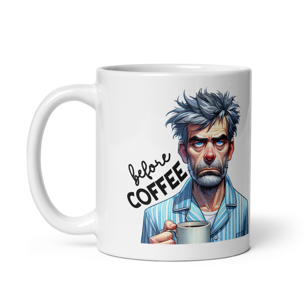Cana cu Doua Fete, 330 ml, ceramica – Starea sincera dinainte și de după cafea,  [5]