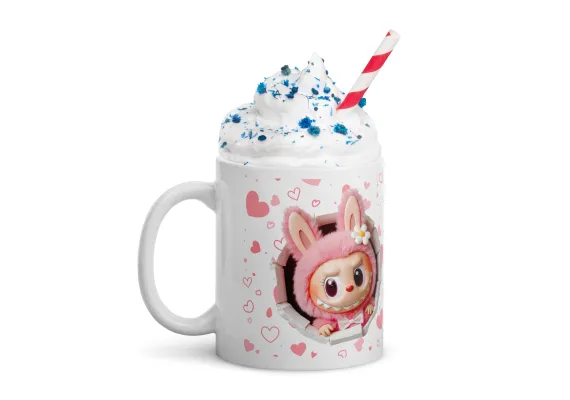 Cana Labubu 330 ml, ceramica – Design adorabil, perfectă pentru revânzare,  [1]