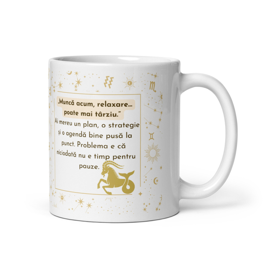 Cana personalizata „Capricorn – Ambitie si Determinare” – 11 oz. 330ml  [4]