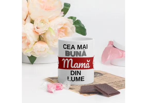 Cana personalizată „Cea mai bună mamă din lume” – 11 oz, 330ml  [1]