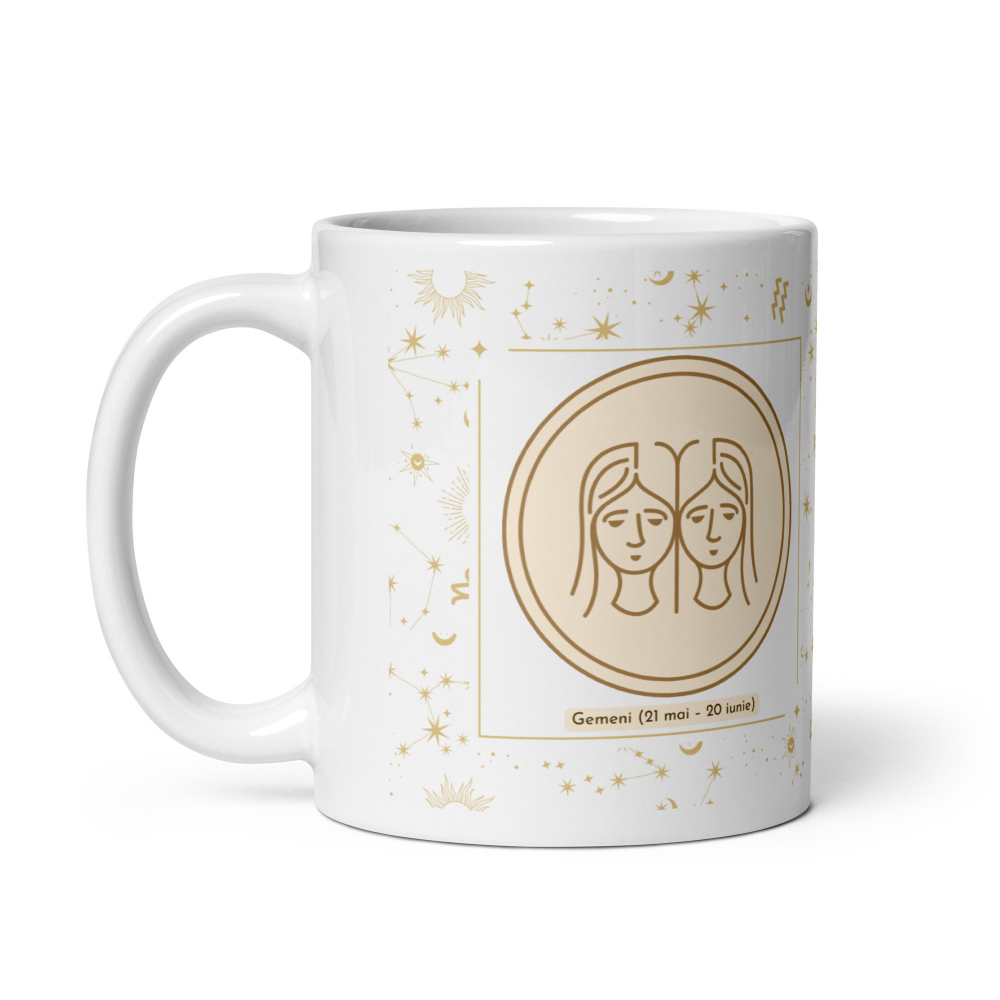 Cana personalizata „Gemeni – Energie si Creativitate” – 11 oz. 330ml  [6]