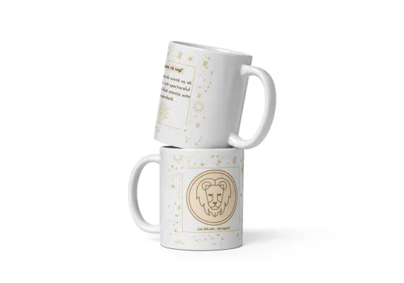 Cana personalizata „Leu – Putere si Stralucire” – 11 oz. 330ml  [1]