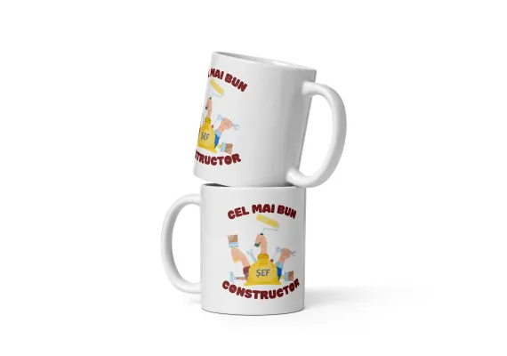Cana personalizata Pentru cel mai bun Constructor – Cadou special – 330 ml  [1]