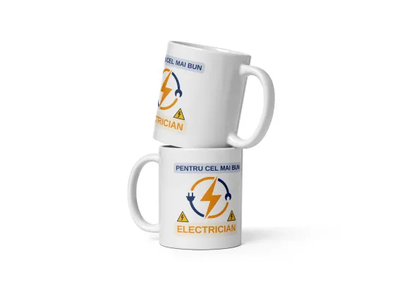 Cana personalizata Pentru cel mai bun Electrician – Cadou special – 330 ml  [1]