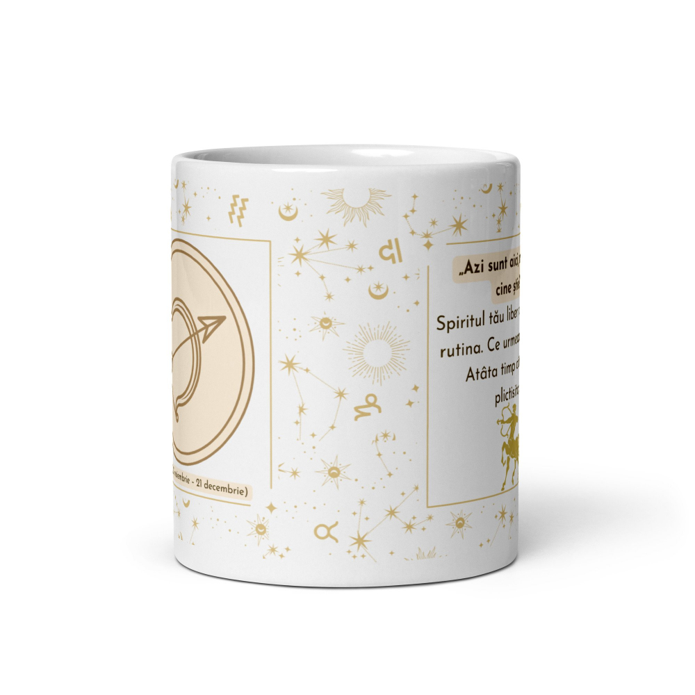 Cana personalizata „Sagetator – Aventurier si Optimist” – 11 oz. 330ml  [5]