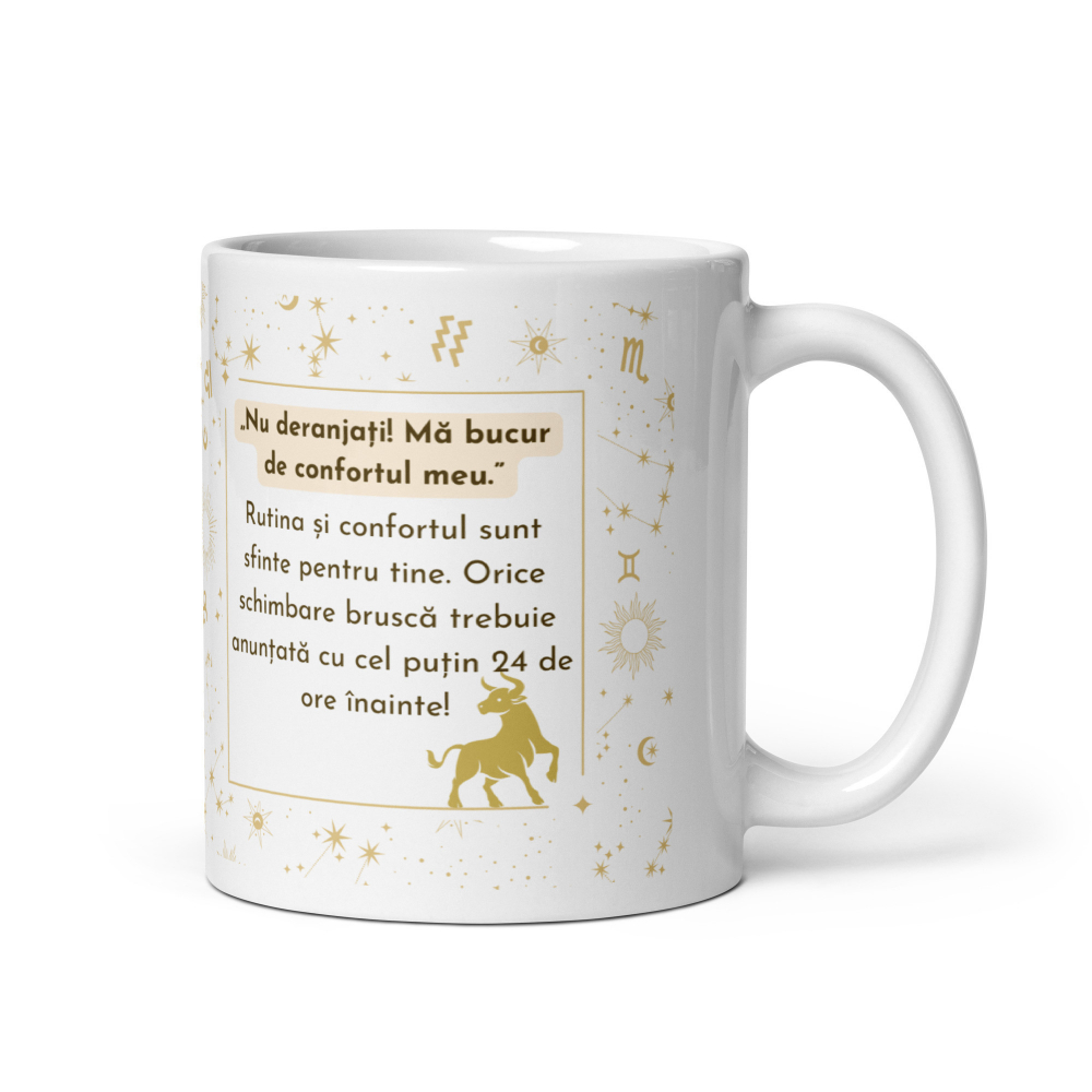 Cana personalizata „Taur – Stabilitate si Perseverenta” – 11 oz. 330 ml  [5]