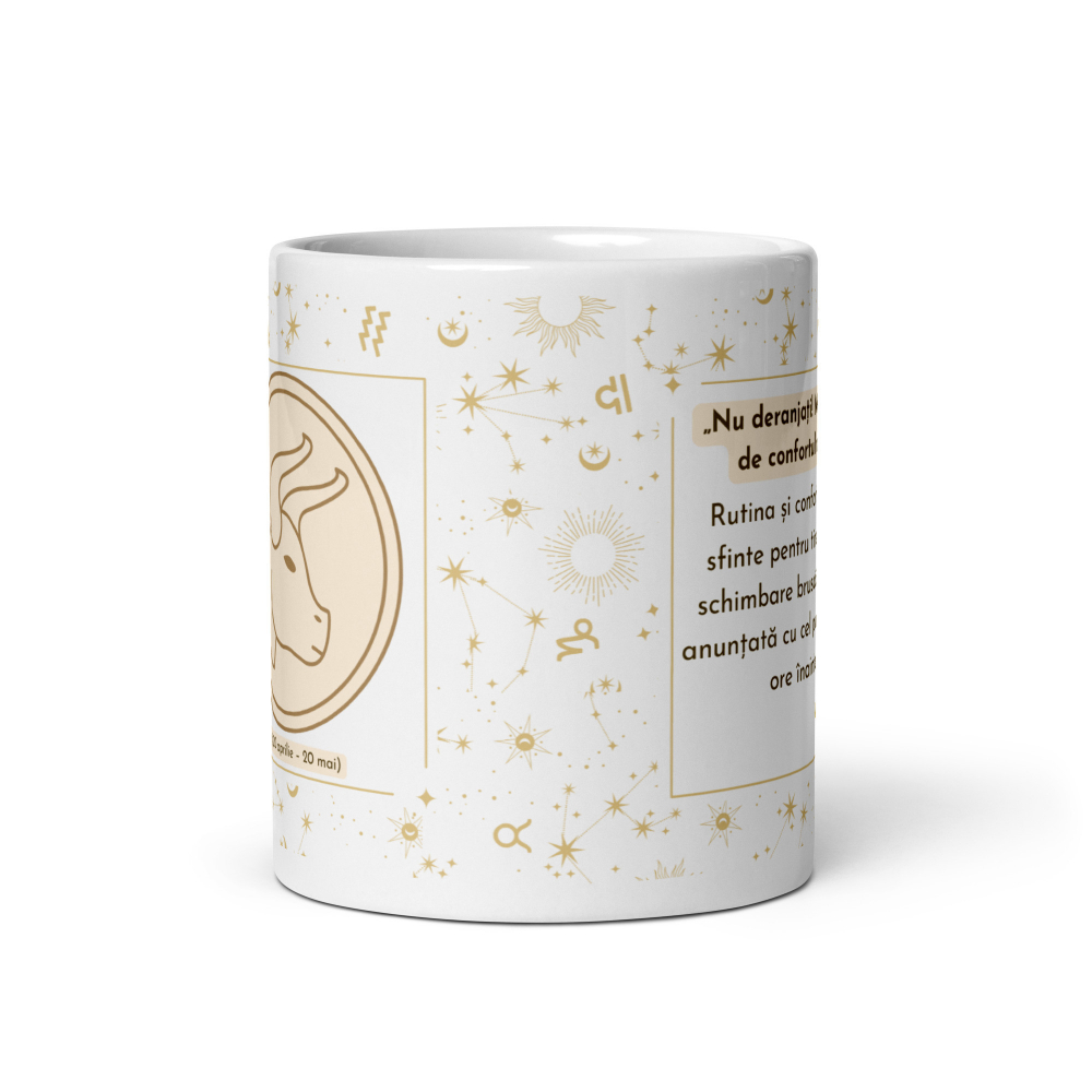 Cana personalizata „Taur – Stabilitate si Perseverenta” – 11 oz. 330 ml  [4]