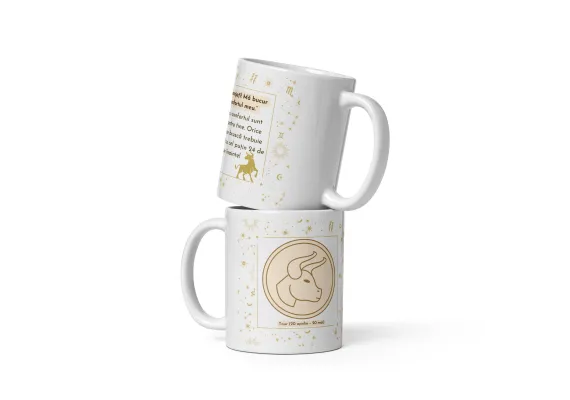 Cana personalizata „Taur – Stabilitate si Perseverenta” – 11 oz. 330 ml  [1]