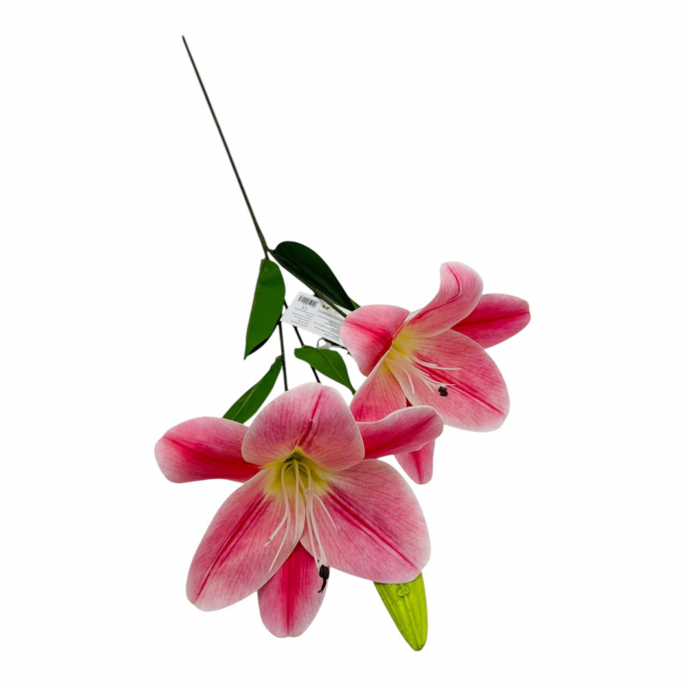 Crin Imperial artificial, 2 flori+ boboc, 67cm, roz pudrat [1]