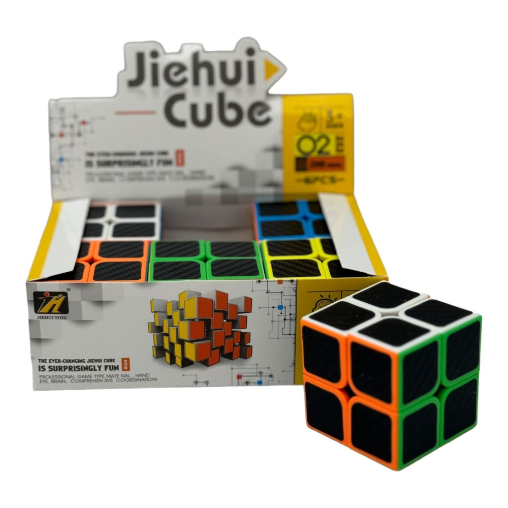 Cub Rubik 2×2×2, color line, black face, 5×5×5cm, +6ani  [3]