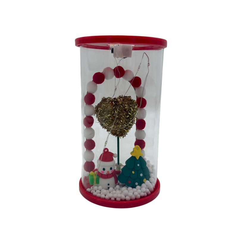 Cupola decorativa din sticla cu LED (om de zapada, brad)  17.5x11.5x11.5cm [2]