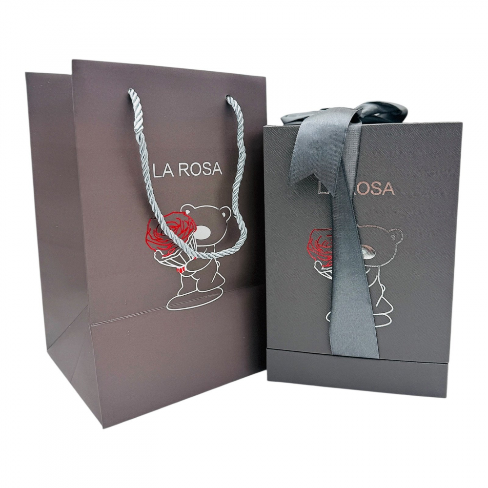 Cutie cadou luxoasa cu ursulet decorativ, trandafir criogenat si sertar pentru daruri personalizate [6]