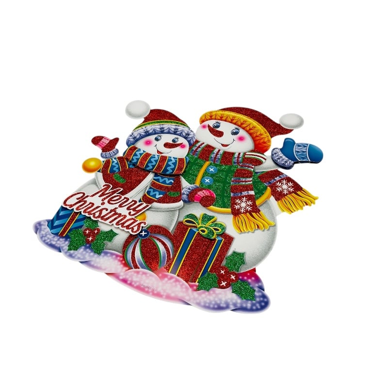 Decor Craciun 3D oameni de zapada cu cadouri – Merry Christmas, 45x30 cm [3]