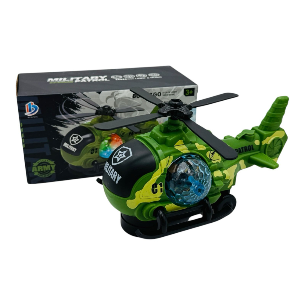 Elicopter Militar cu Efect de Fum, Lumini si Sunete, 22x11x12 cm - Aventuri Spectaculoase  [2]