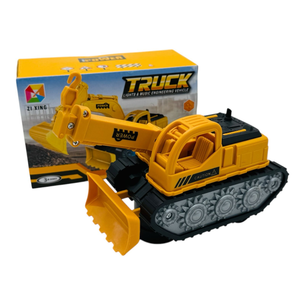 Excavator cu Lumini si Sunete, 30x15 cm - Vehicul de Constructie Interactiv  [2]