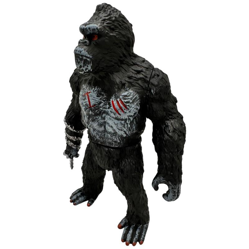 Figurina gorila de jucarie 25cm – Model realist cu detalii, lant si semne de lupta, ideala pentru colectionari si joaca,  [4]