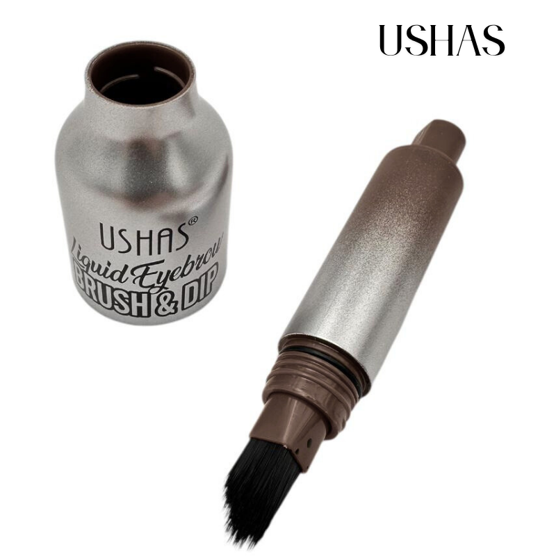 Gel sprancene Ushas Brush & Dip 03 Brown, 1.5g – Waterproof, rezistenta 18h, BaoBao [2]