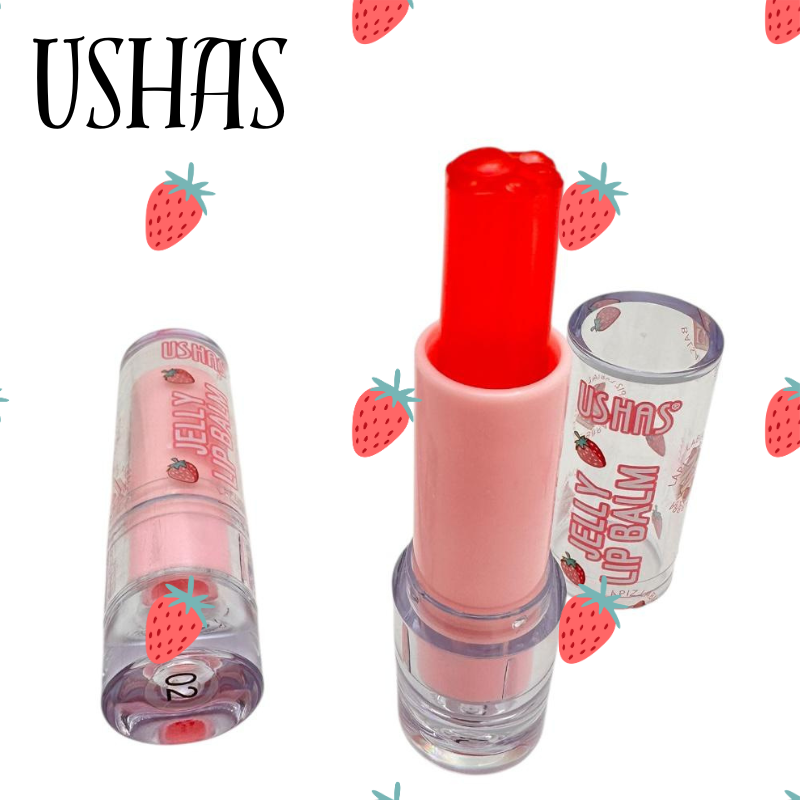Jelly Lip Balm Ushas 01 cu aroma de CAPSUNI pentru buze moi si hidratate – BaoBao [2]