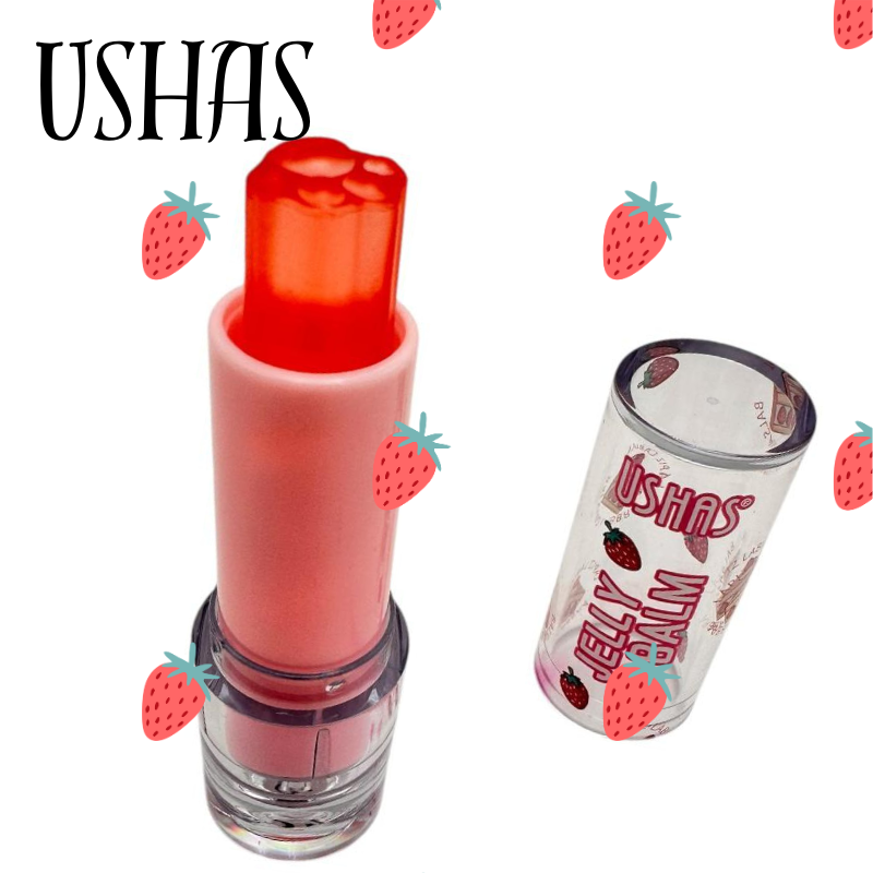 Jelly Lip Balm Ushas 02 cu aroma de CAPSUNI pentru buze moi si hidratate – BaoBao [2]
