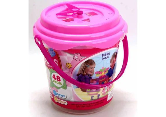 Joc de constructie 48 piese in galetusa, multicolor,  [1]