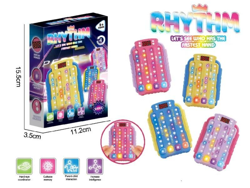 Joc interactiv Rhythm cu lumini si sunete, afisaj digital, reflexe rapide, culori combinate, pentru copii 3+,  [2]