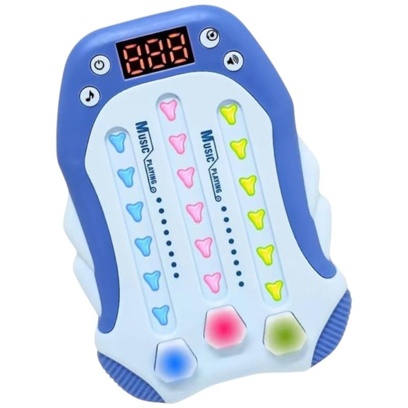 Joc interactiv Rhythm cu lumini si sunete, jucarie educativa cu butoane tactile si afisaj digital, pentru copii 3+, antrenament reflexe si memorie,  [4]