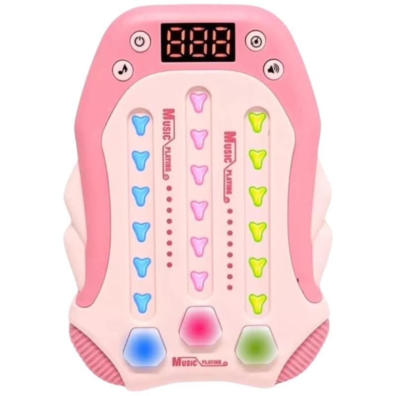 Joc interactiv Rhythm cu lumini si sunete, jucarie educativa cu butoane tactile si afisaj digital, pentru copii 3+, antrenament reflexe si memorie,  [2]