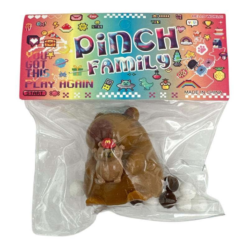 Jucărie Antistres Squishy BaoBao, cu Revenire Lenta, Model Urs, Ambalaj Transparent, 4.5 x 7.2 cm, 110g, Maro [2]