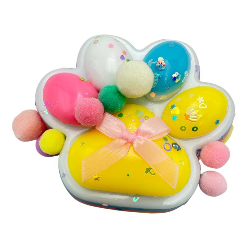 Jucarie Antistres Squishy, BaoBao, cu Revenire Lenta, Model Cat Paw, 12.5x10.5 cm, 220g, Multicolor [1]