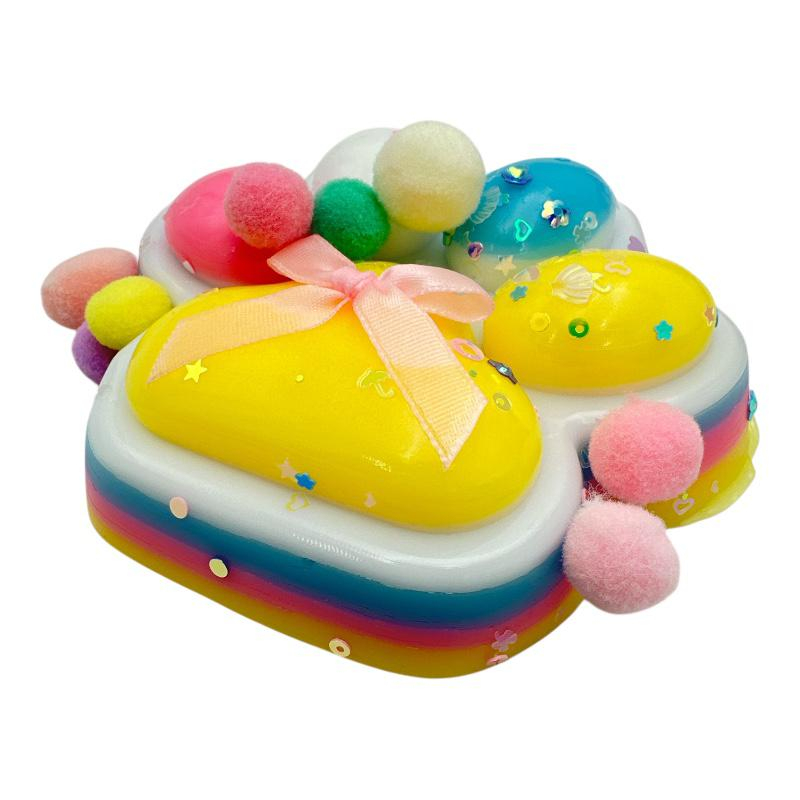 Jucarie Antistres Squishy, BaoBao, cu Revenire Lenta, Model Cat Paw, 12.5x10.5 cm, 220g, Multicolor [6]