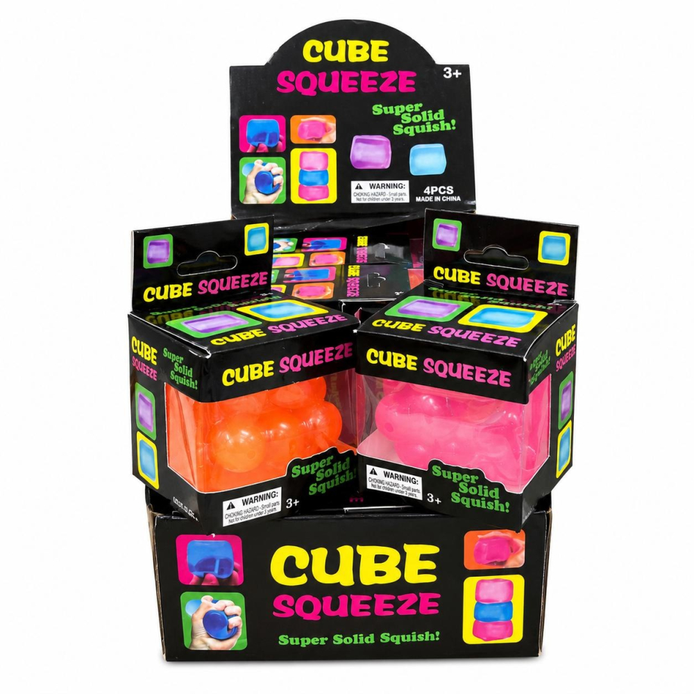 Jucarie antistres Cube Squeeze Bubble 5.5cm, moale si elastica, culori aleatorii [3]