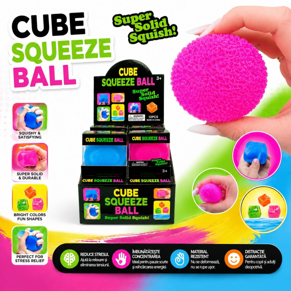 Jucărie Antistres Minge Squishy 5,5cm - Fidget Toy Moale și Elastic, pentru Relaxare [2]