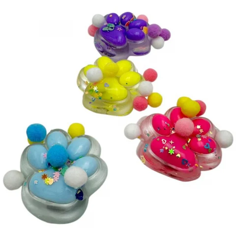 Jucarie antistres Pinch Family cu LED, squishy multicolor 5x6 cm 100g din TPR moale, BaoBao [2]