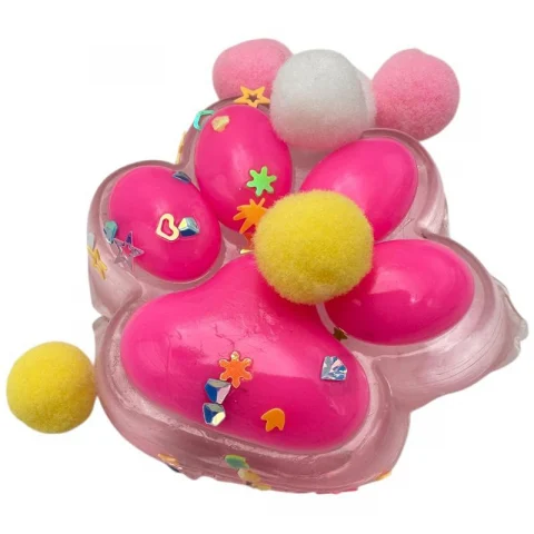 Jucarie antistres senzoriala Pinch Family squishy multicolor 5x6 cm 100g cu lumini LED material moale, BaoBao [3]