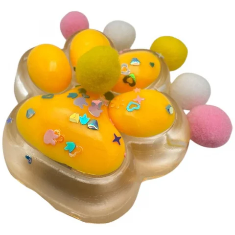 Jucarie antistres senzoriala Pinch Family squishy multicolor 5x6 cm 100g cu lumini LED material moale, BaoBao [6]