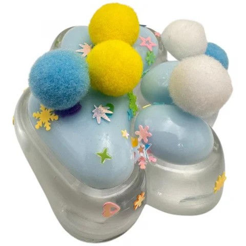 Jucarie antistres senzoriala Pinch Family squishy multicolor 5x6 cm 100g cu lumini LED material moale, BaoBao [5]