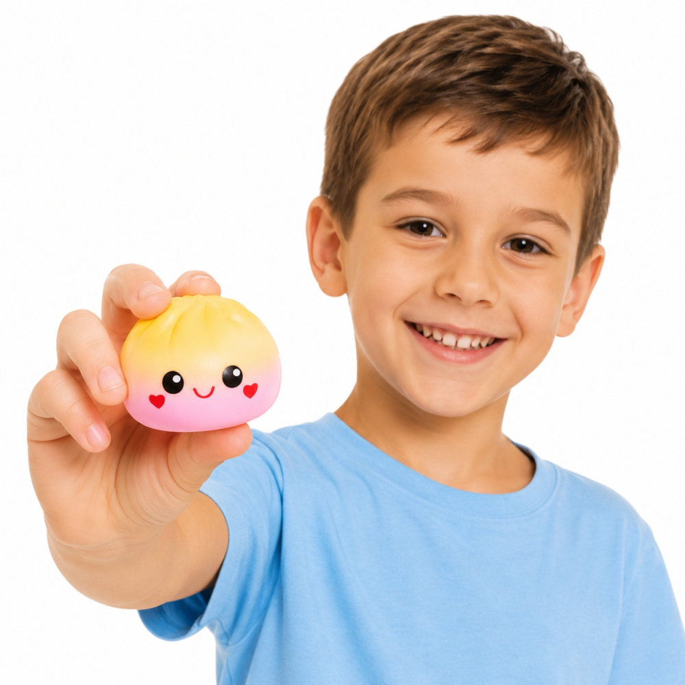 Jucarie antistres Squishy Dumpling 9 cm, moale si elastica, culoare aleatorie [2]